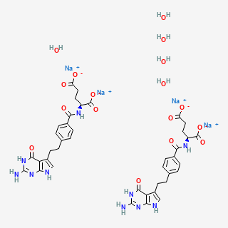 Pemetrexed disodium hemipentahydrate — 2D structure