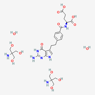 Pemetrexed ditromethamine dihydrate — 2D structure